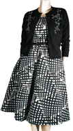 Artsy Print Vintage 1950s Dress