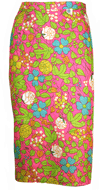 Vintage Flower Power Pencil Skirt