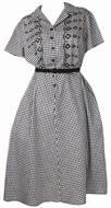 Plus-size 1950s Gingham Dress
