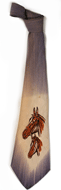 1950s Hand Painted Horse Tie