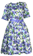 1950s "Watercolor" Vintage Dress