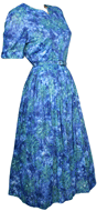 1950s Artsy Print Day Dress