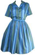 1950s Striped Day Dress