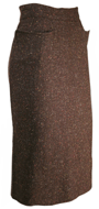 Chic Vintage Tweed Pencil Skirt
