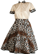 1950s Leopard Print Ensemble