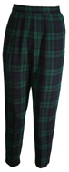 1950s Plaid Capri Pants