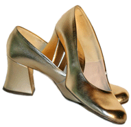 70s Gold Pumps