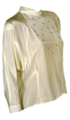 1940s Satin Blouse with rhinestones