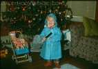 Little blue raincoat, 1950s