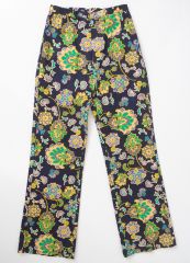 1970s Wild Print Flares
