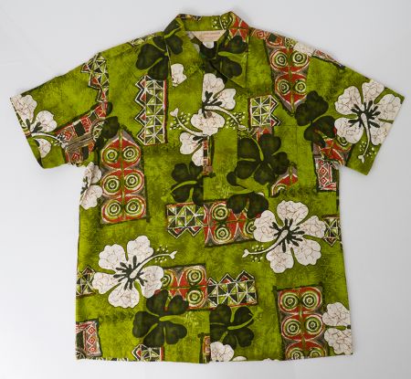 1960s Royal Hawaiian Barkcloth Shirt: Ballyhoovintage.com 