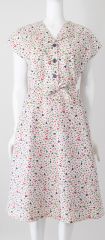 1940s Novelty Print Day Dress
