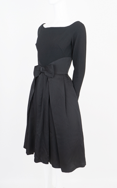 1950s Black Cocktail Dress: Ballyhoovintage.com