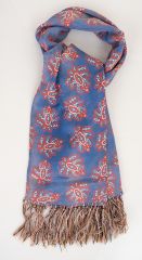 1940s-50s Satin Print Scarf