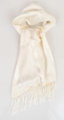 40s-50s Satin White Stripes Ascot Scarf