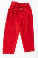 Red 1950s Buckleback Corduroys