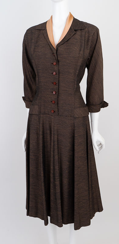 1940s Satin Evening Dress: Ballyhoovintage.com