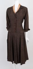 1940s Satin Evening Dress