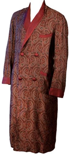 Forties Brocade Men's Robe: Ballyhoovintage.com Forties Brocade Men's Robe: Ballyhoovintage.com