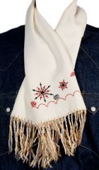 Vintage Snowflake Embroidered Men's Scarf
