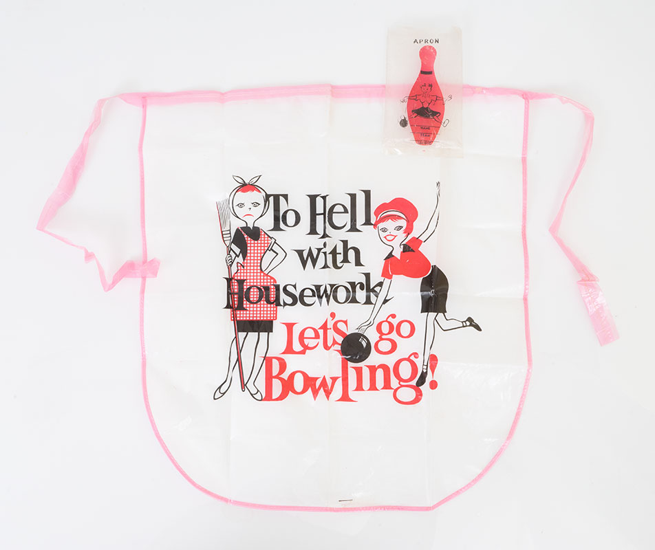 1950s Vinyl Lets Go Bowling Apron