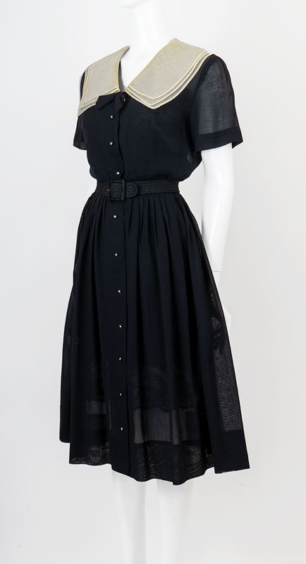 Black Sheer 1950s Shirtmaker