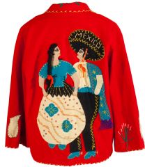 1950s Childs Mexican Applique SouvenirJacket