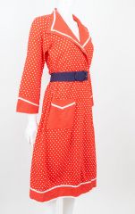 1970s Vintage Seersucker Robe