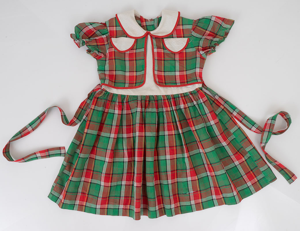 1950s Girls Cotton Plaid Dress: Ballyhoovintage.com 1950s Girls Cotton Plaid Dress: Ballyhoovintage.com