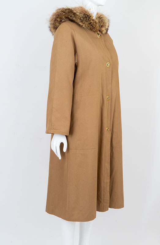 1970s Bonnie Cashin Hooded Trench Coat: Ballyhoovintage.com