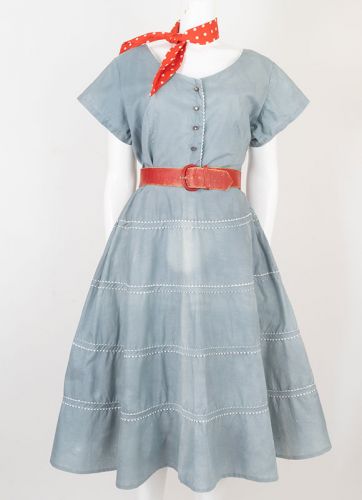 fitted lace wedding dress 60s Button Front Fit N Flare Shirtwaist Dress Lucy Style Vintage Petit – Vintage  Fashion Library main image 0