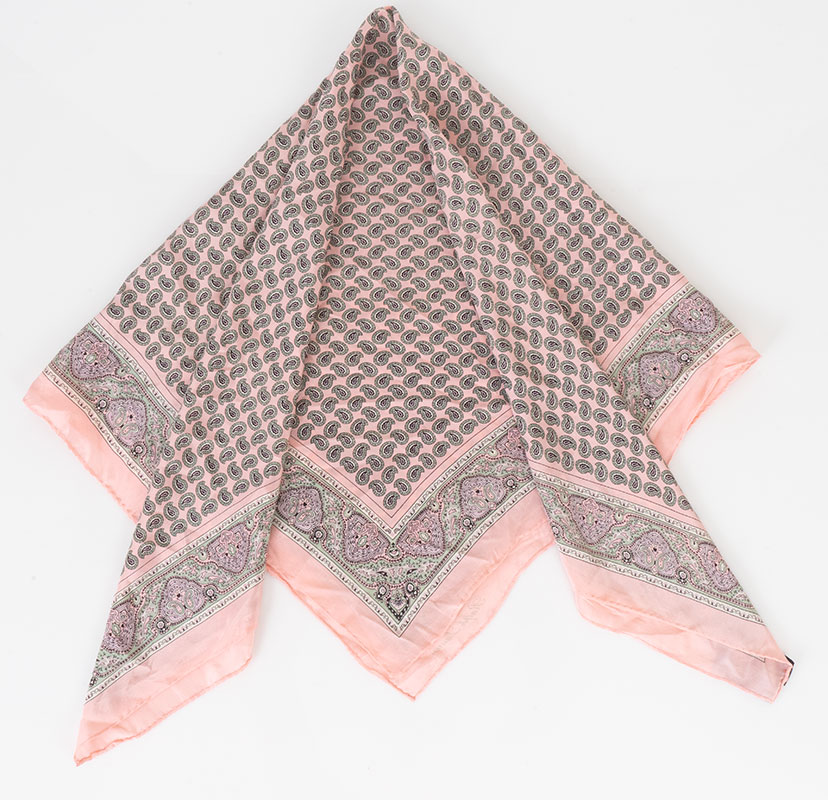 1980s Ralph Lauren Paisley Silk Scarf