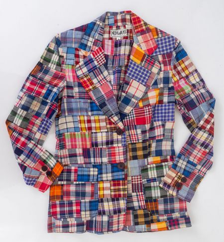 madras patchwork blazer