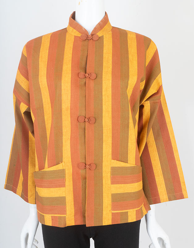 1950s Lady Amthor Striped Tea Timer Blouse