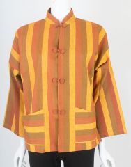 1950s Lady Amthor Striped Tea Timer Blouse
