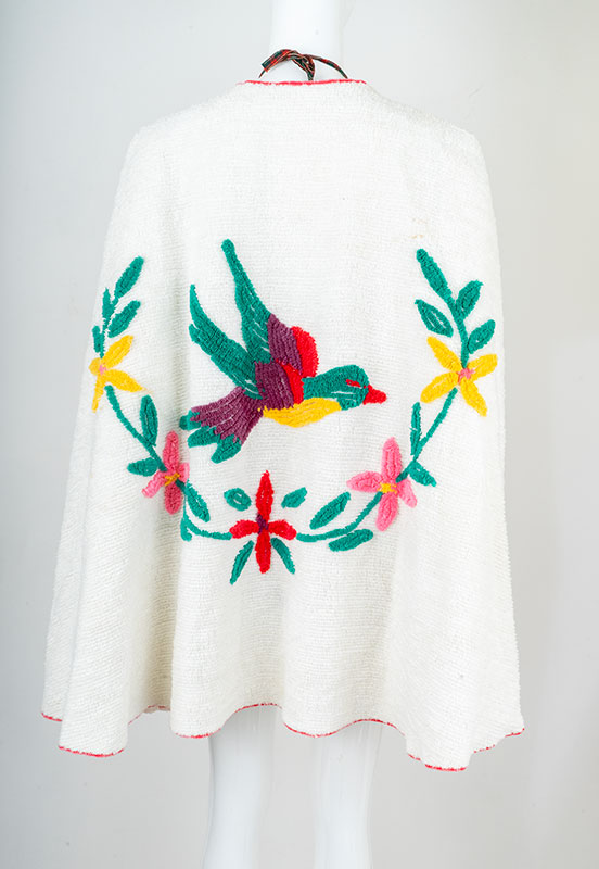 1940s-50s Chenille Beach Cape Swimsuit Cover Up