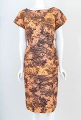 1950s Wild Novelty Print Wiggle Dress