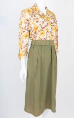 1950s Roses Print Vintage Dress
