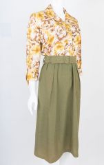 1950s Roses Print Vintage Dress