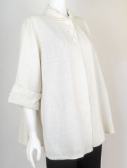 1950s White Rayon Swing Jacket
