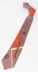 1940s Art Deco Satin Jacquard Necktie