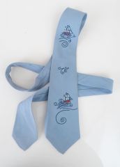 Vintage Hand Painted Sailboat Tie