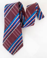 1930s-40s Jacquard Satin Plaid Necktie
