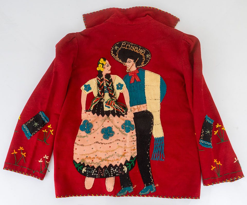 1940s Wool Applique Panama Souvenir Jacket