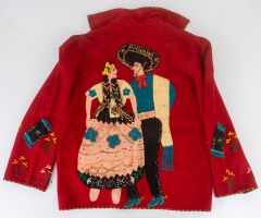 1940s Wool Applique Panama Souvenir Jacket