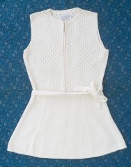 Vintage White Knit Tennis Dress