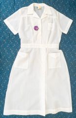 Vintage Seersucker Nurse or Maid Dress