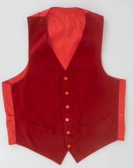 1950s Men's Red Velvet Vest