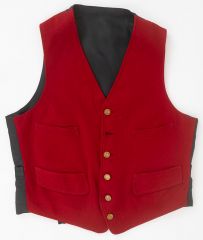 1950s Red Wool Vintage Vest