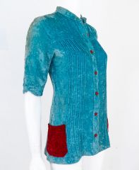 Amazing Color Block Sant'Angelo Velvet Top